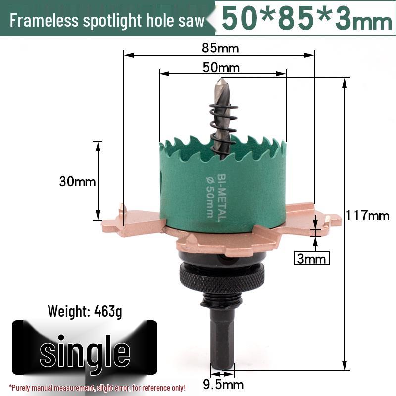 Frameless Downlight Hole Opener for Recessed Box Embedment In Woodworking & Plasterboard