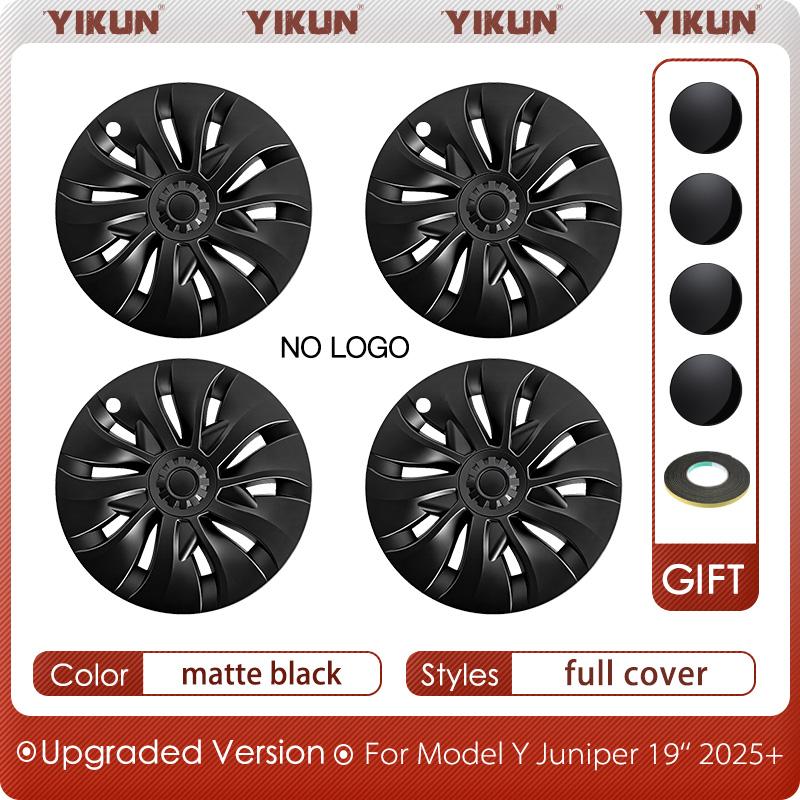 4PCS Hubcap Wheel Cover Replacement Cherry Blossom Performance For Tesla Model Y Juniper 19 Inch Wheel Caps Automobile 2025+ For Tesla