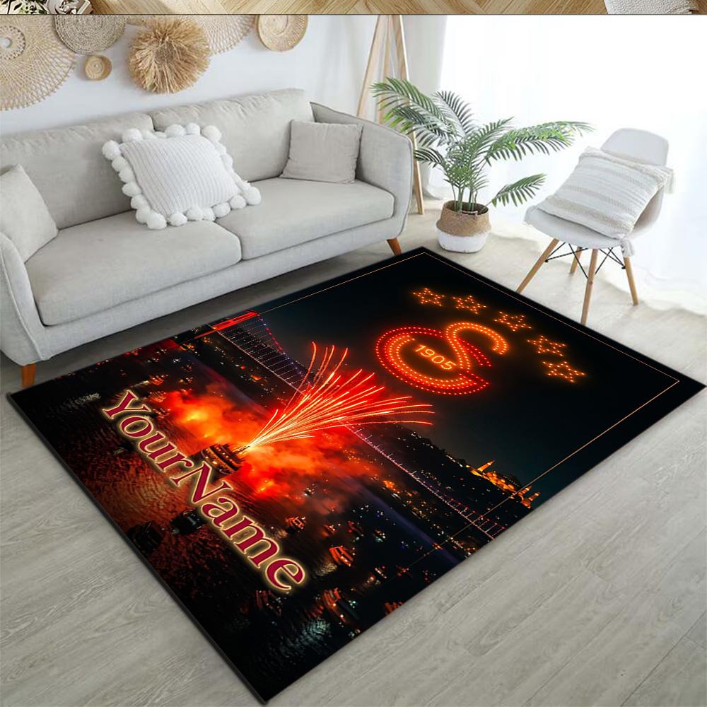 Galatasaray Customize Text Floor Rug Office Rug Perfect For Entryway Balcony Kitchen Dormitory Antislip Rug Office Home Decor Wedding Party Gift