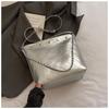 2025 summer new retro stray bucket bag rhombus chain large capacity tote bag versatile messenger shoulder bag