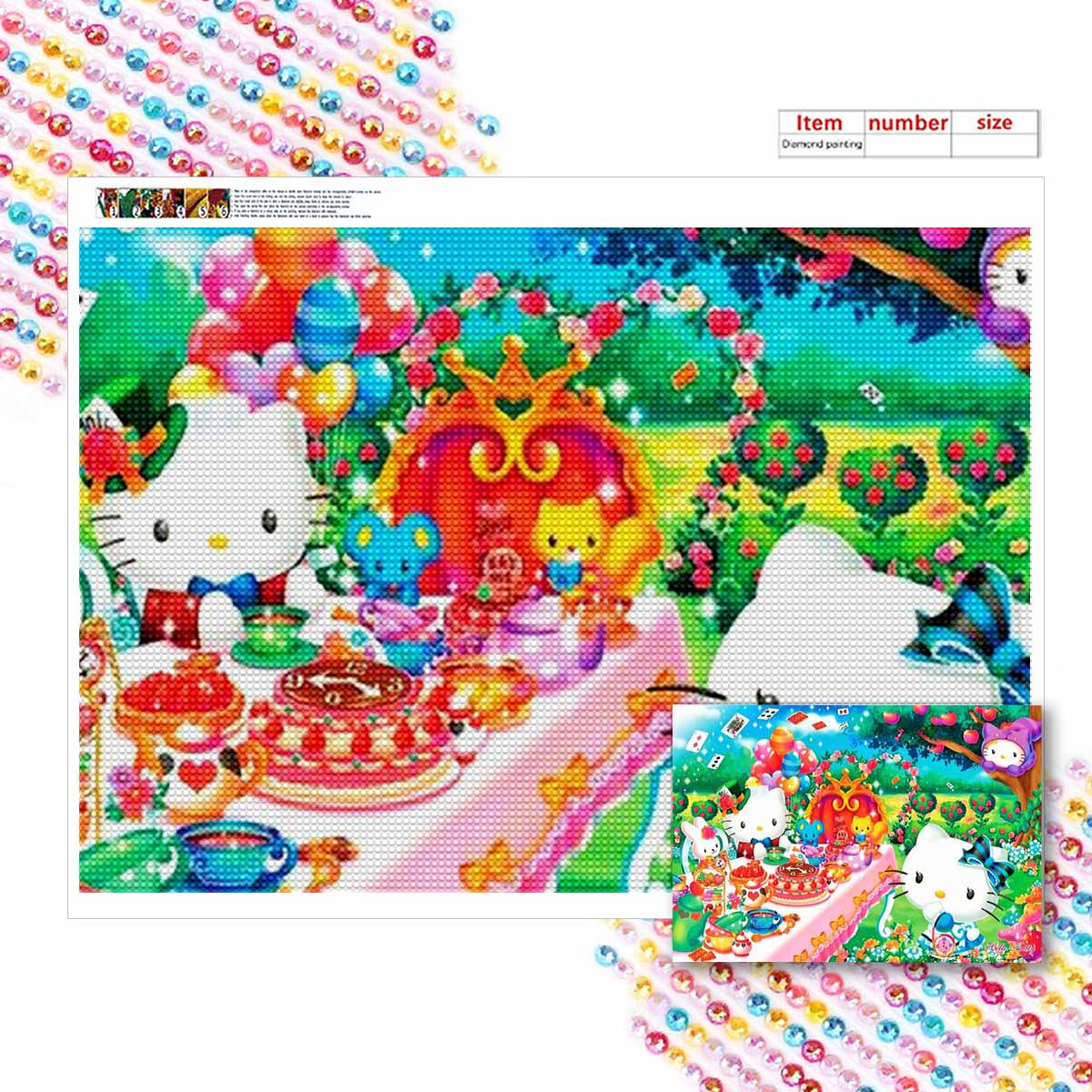 

DIY Алмазная картина Милый котенок Набор для вышивки крестом Мозаичное искусство Алмазная картина Полный круг Алмазное украшение для дома Round 20x30cm