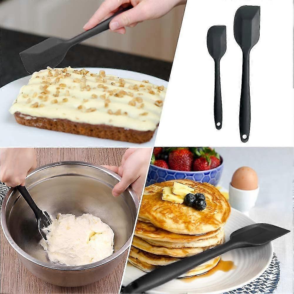 Dough scraper (4 pieces), silicone spatula with metal core, heat-resistant up to 230 C, BPA-free silicone kitchen gadget, ideal for cooking and baking