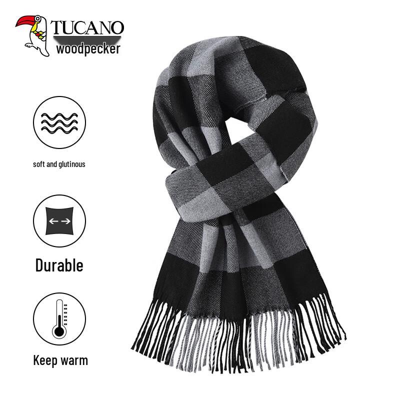 Woodpecker Autumn/Winter Plaid Scarf