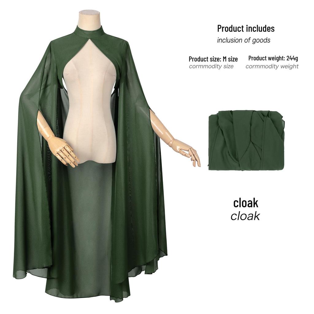 Multicolor Chiffon Gothic Cape: Long Wedding & Halloween Shawl for Women