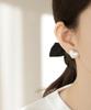 Alleun Silver 925 Heart Full Moon Silver Earrings Bold Stud