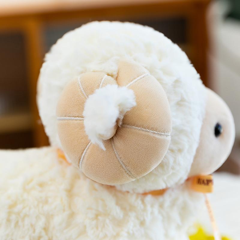 Cute curly wool lamb doll plush toy girl bed sleeping doll warm heart accompany children birthday gift