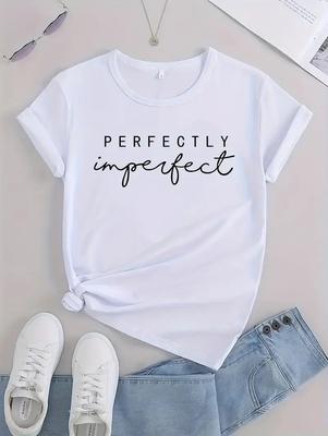 Chique en comfortabel wit T-shirt voor dames met eenvoudig printpatroon