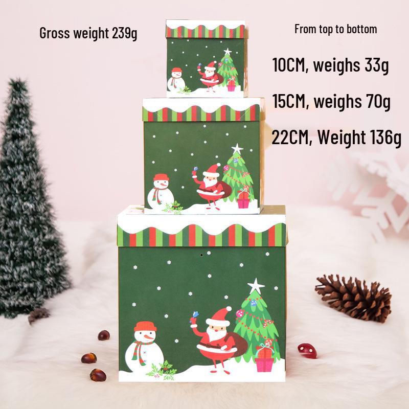 Festive Stacked Gift Boxes for Christmas Window Displays and Decor