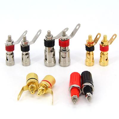 33mm 40mm Metal Gold Plated Amplifier Speaker Binding Posts Terminal 4mm Sockets Banana Plug Jack Connector Audio Sound Plug