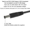 Universal for QC 3.0 USB To for DC 12V 1.5A Adjustable Voltage Step Up 5.5x2.5mm Cord Power Boost Line For WiFi Router L
