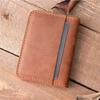 Genuine Leather Card Holder for Men and Women Slim Mini ID Credit Bank Card Case with 5 Card Slots Durable Unisex Leather Card Wallet