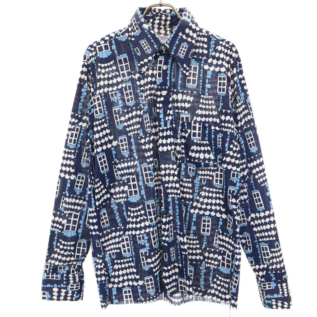 

TOWNCRAFT 70-е винтажная рубашка-комбинезон с ручками, длинный рукав, половина пуговиц, мужская, б/у