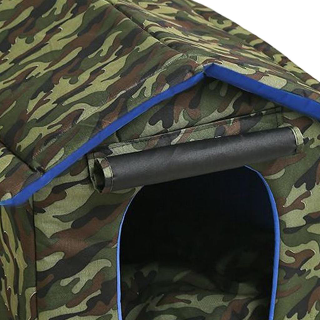 Enclosed Outdoor Pet House Nest with Thickened Sponge Mat Animal Tent Rainproof Anti Slip Bottom