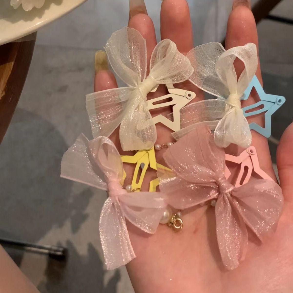 

Y2g Sweet Dopamine XINGX заколка для волос с бантом и кисточкой, челка, боковая заколка, короткая заколка для волос, красивые аксессуары для волос