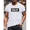 European Sizes Men'S Casual Short-Sleeved Round-Neck T-Shirt with Easy Letter Box Print | Individual Style, Suitable for Valentine'S Day Dates