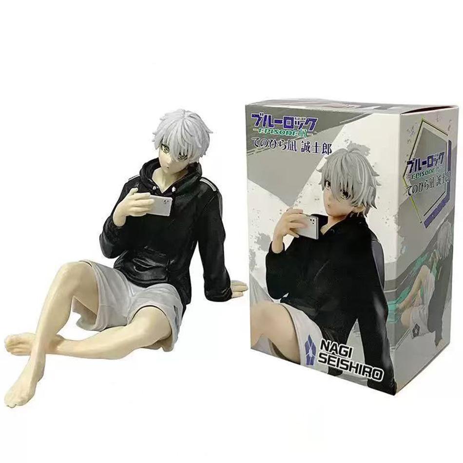 Nagi Seishiro Anime Figure - Sitting Pose Action Figurine Cute Collection Decoration Model Doll for Anime Gifts