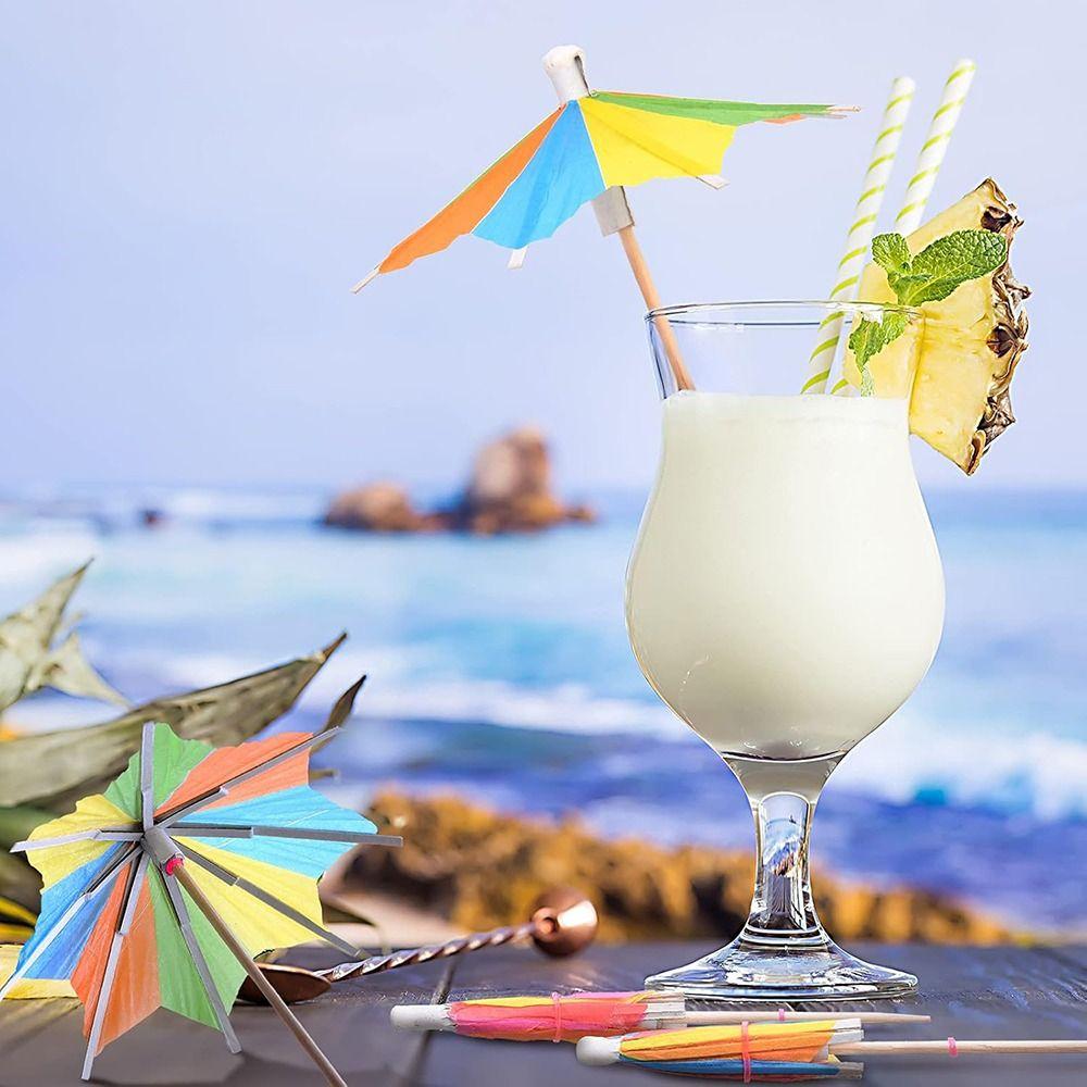 Jednorázové koktejlové deštníčky Dřevěná párátka na ovoce Nová koktejlová vidlička Piknik Svatba