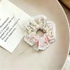 Korean Style Small Floral Hair Tie for Women - High-End 2026 Hair Accessory for Ponytails and Buns.