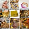 9cm Imitation Gold Silver Copper Foil Paper Sheets Shiny Gilding Craft Leaf for DIY Nail Art Cake Dessert Epoxy Resin Decoration