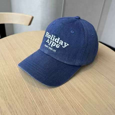 Fashion Hat Korea Dongdaemun Embroidery Holiday Cap Men's and Women's Wide Brim Shade Versatile Baseball Cap