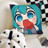 CuteMMikukawaii Pillow Case Fashion Square Pillowcase Bedroom Sofa Room Ins Decoration Leisure