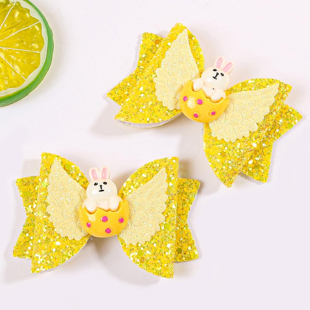 2/5 Stück Mädchen Ostertag Haarspangen Kinder Eier Hase Haarschleifen Haarspangen Ostertag Party Haaraccessoires für Party