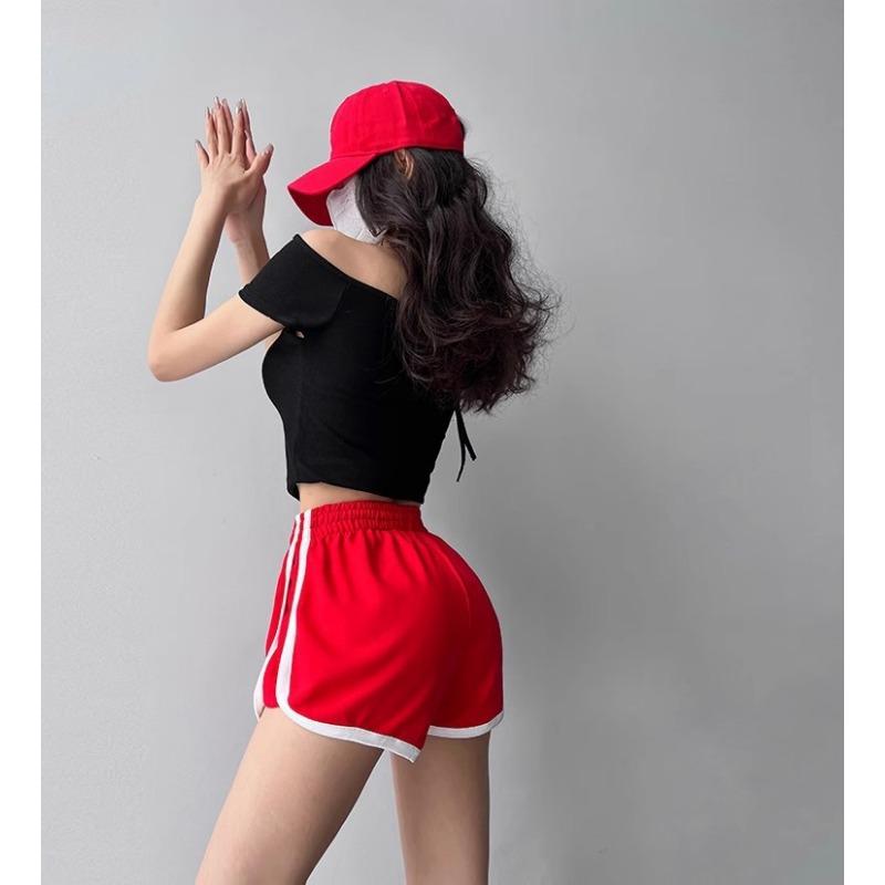 Fat Mm Sport Shorts Weibliche Sommer Tragen 2024 Neue Hohe Taille Lose Große Größe Freizeit Hause Breite Bein Hot Pants Tide