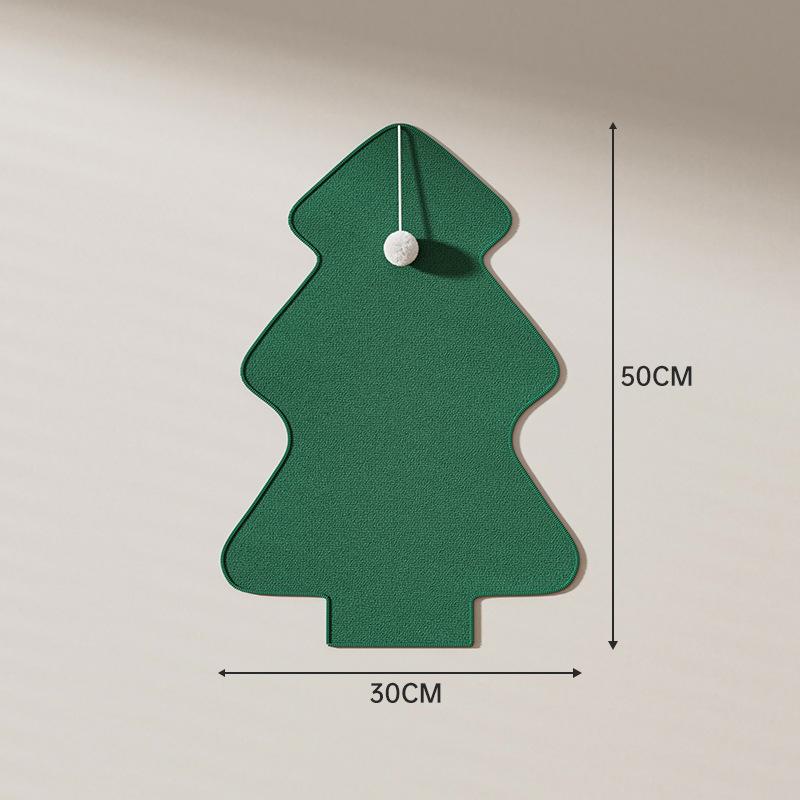 

Christmas Tree Scratchers Sisal Self-adhesive Cat Scratch Pad Scratch Resistant Natural Cat Scratch Board Wall Mounted Toy Gifts