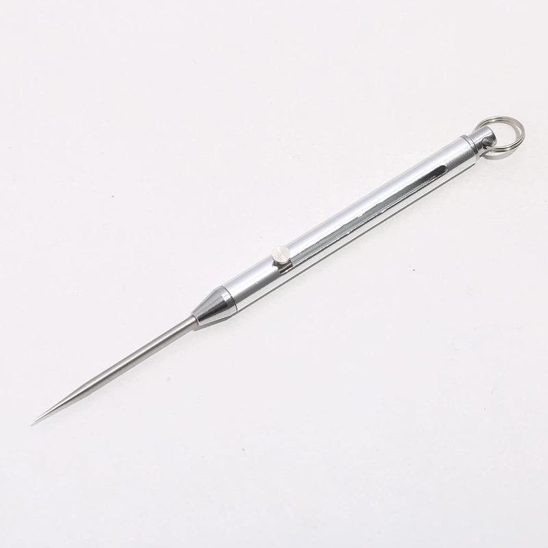 1Pc Portable Titanium Toothpicks Pocket Toothpicks Keychain Silver with Metal Toothpick Holder for Outdoor Picnic Camping Accessorie