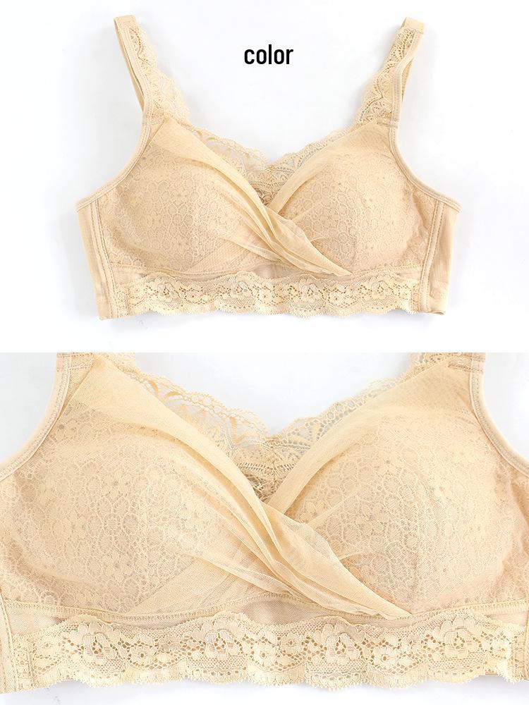 Post-Mastectomy Silicone Prosthetic Lace Bra - Plus Size, Breathable, Shaping, Bandeau