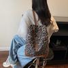 New Retro Leopard Print Large-capacity Shoulder Bag Niche High-end Sense Light and Simple Short-distance Travel Backpack