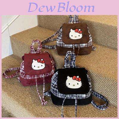 Hello Kitty Retro Pu Double Shoulder Backpack For Daily Commute And Travel