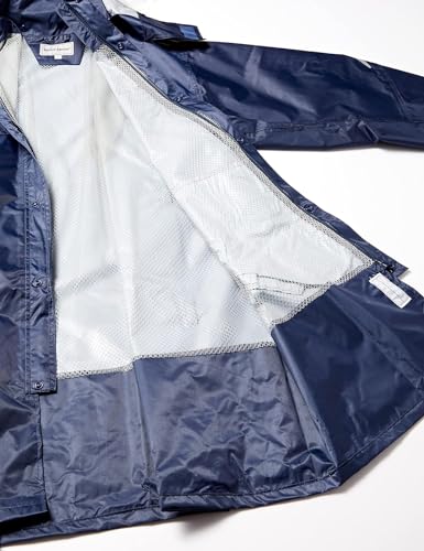 Winter Cherry Rain Tack Rain Suit II, Navy, Size L, Helmet-Compatible Hood, Backpack Compatible, School Rain Suit