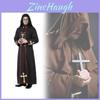 Witch Costume Cosplay Dress For Adults With Polyester Fabric For Halloween Party And Role Play