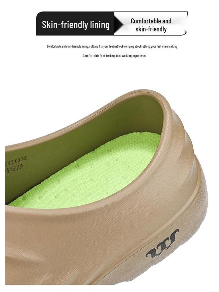 Men's Waterproof Non-Slip Black Leather Chef Shoes - Oil-Proof, Wear-Resistant, Soft Sole Slip-On for Kitchen Work