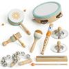 Musical Instruments for Children, Inspirational Wooden Musical Toys with Tambourine and Maracas for Children 3+ Years