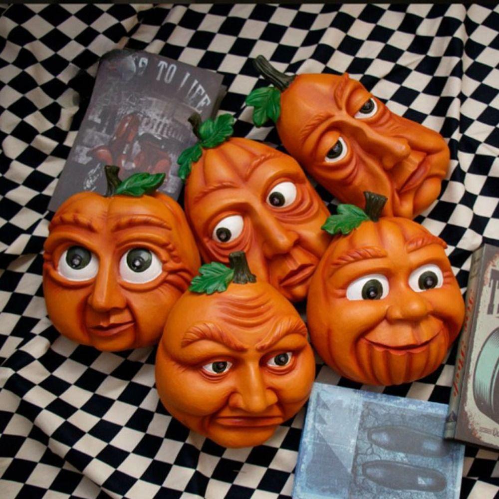 

Decoration Spooky Giant Pumpkin Toy Resin Aesthetic Yard Decor Ghost Pumpkin Ornament Porch