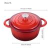 Enameled Dutch Oven Pot with Lid 5L Enamel Soup Pot Soup Cooking Pot Cast Iron Dutch Oven with Dual Handles for Bread Baking
