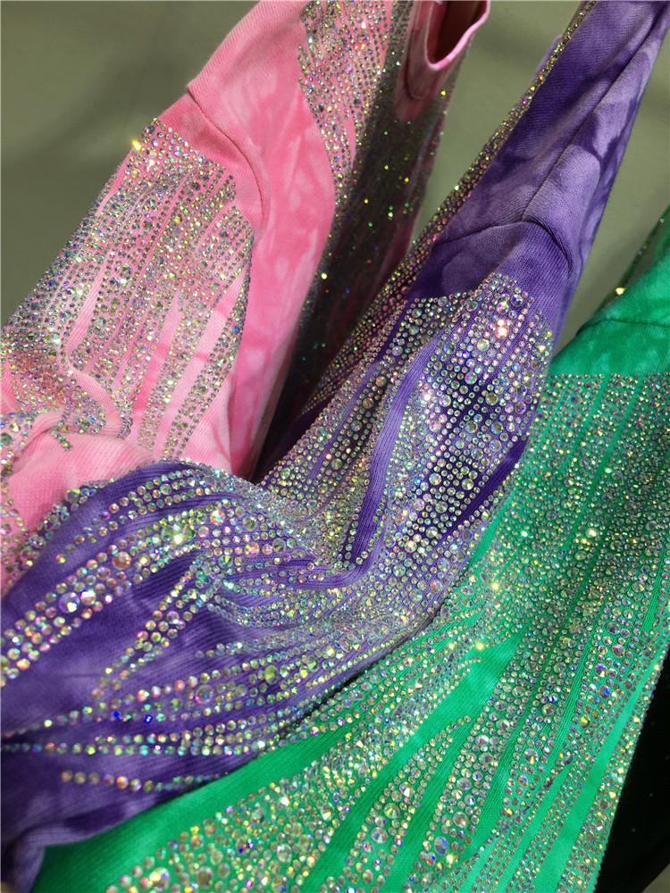 Moletom Plus Size Tie-Dye Degradê Heavy Drill para Mulheres - Top Outono de Manga Comprida Extra Grande