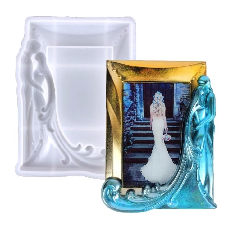Valentines Day Wedding Photo Frame Crystal Epoxy Mold Couple Pictures Frame Make