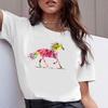 New Bestselling Cartoon Sketch Print Tshirt Roundneck Shortsleeved Casual Womens Wear Made Modal Fabric Graphic T Shirts