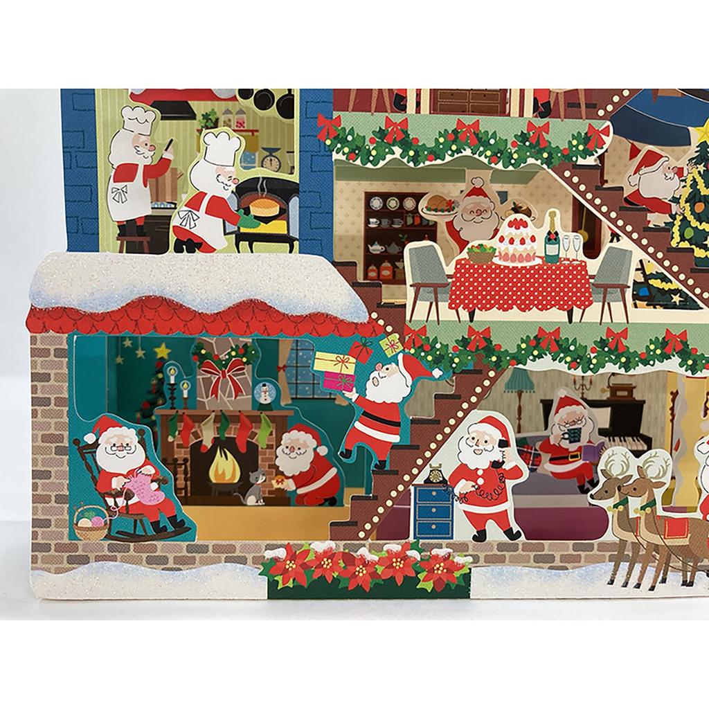 Sanrio Christmas Card Message Card Santa Doll House Greeting Card Can be shipped overseas JX SANRIO 523607 36-3