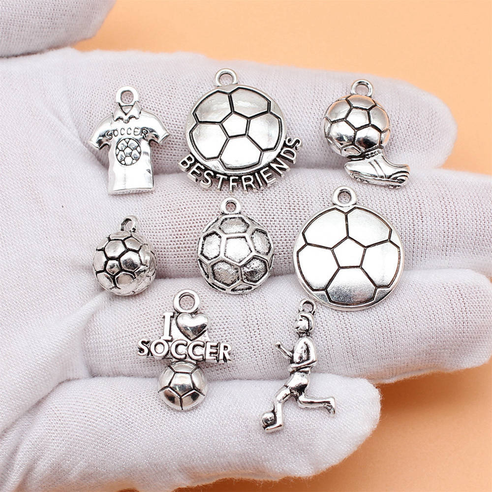 

Charms Study Sports Mixed Set Pendants Wedding Jewelry Findings QC124 A36-8pcs-Mix Size