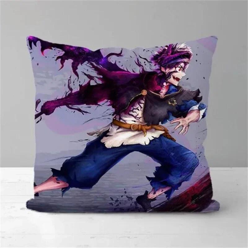 Anime Black Clover Cushion Cover Pillowcase Office Waist Cushion Case Decorative