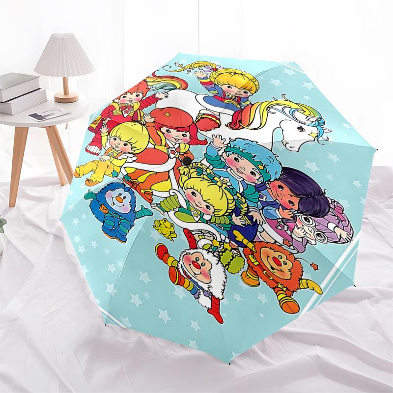 

Rainbow Friends Automatic Opening/Closing Umbrella with Foldable Design and 8-Bone Iron Frame - Perfect for Outdoor Use, Festive Gifts, Trav