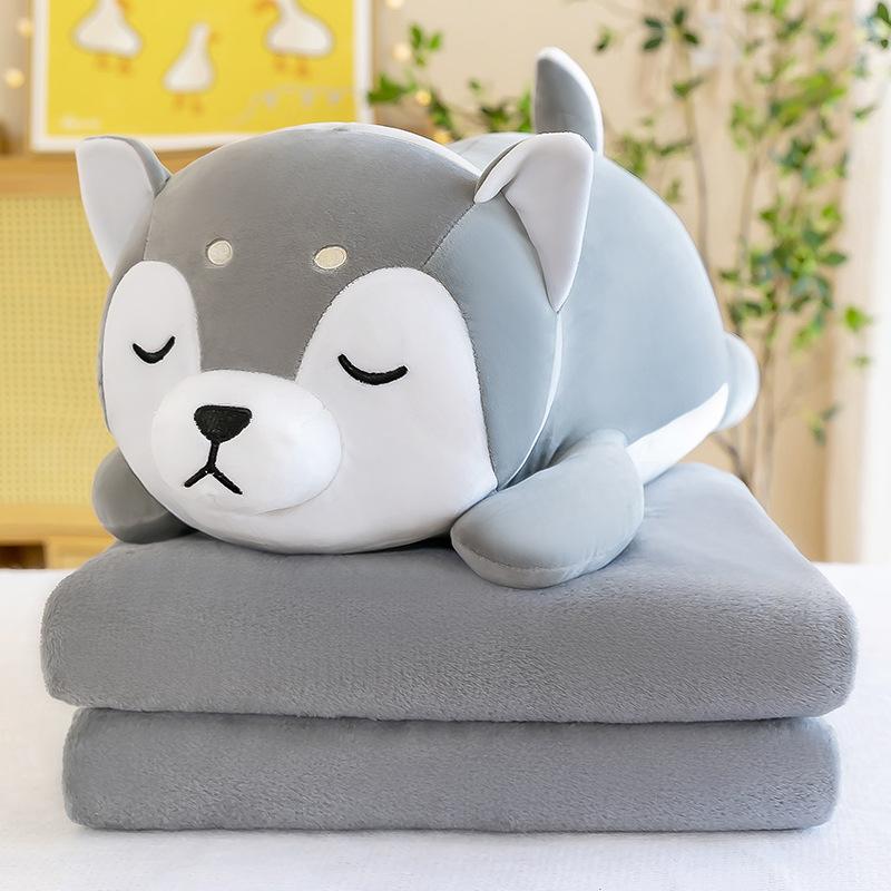 

Плюшевая игрушка русалка, кукла, подушка, плед, подушка-игрушка сиба-ину 2-в-1, детский плед-игрушка 58cm Blanket 110 * 160cm