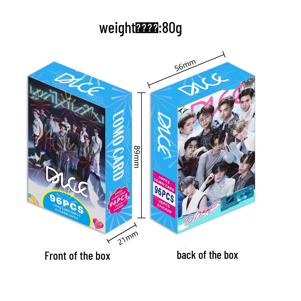 96pcs Thailand DICE Boy Group Album Photocard Set - LOMO Card Stickers Collection
