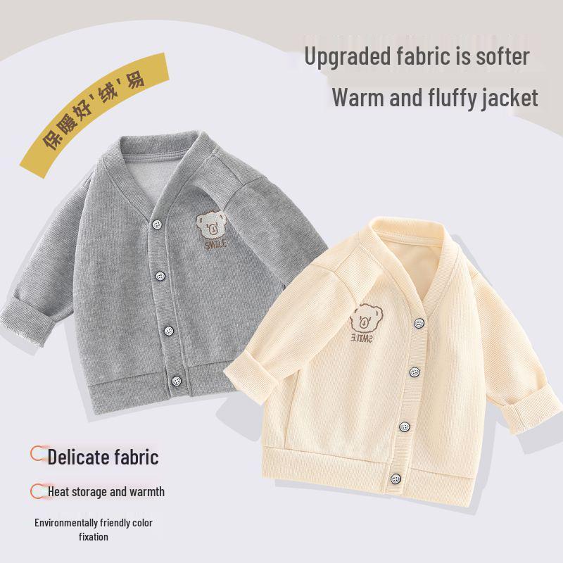 Minnie Fleece Cardigan: Warm Spring/Autumn Jacket for Infants and Toddlers