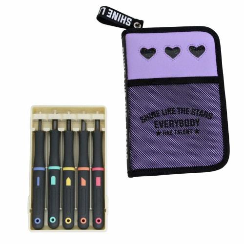 

Shine Stars Right-Handed Carving Knife Set, 5-Piece Set with All-Steel Blades and Yoshiharu Rubber Grips, for Elementary School Girls