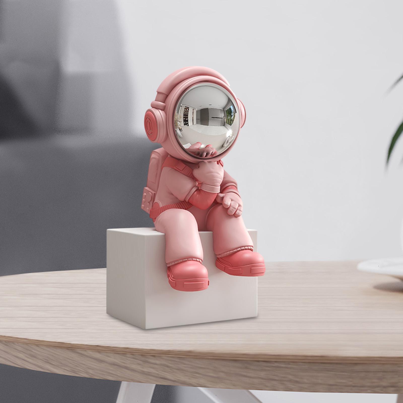 Astronaut Statue Desktop Ornament Resin Collectible Modern Sculpture for Table